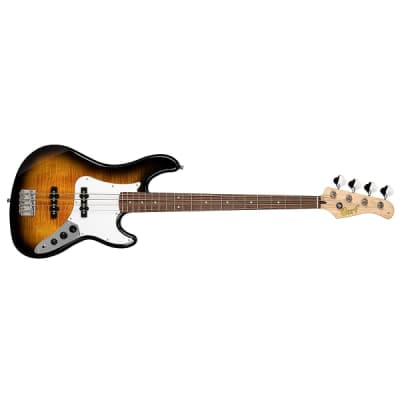 Cort GB Series J-Style Electric Bass Guitar - Two Tone Burst for sale