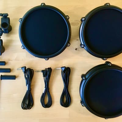 NEW -3 PACK- Alesis  Nitro 8 Inch SINGLE-ZONE Mesh Tom Pad Expansion- 8" Drum, Clamp, Cable - DMPad image 1