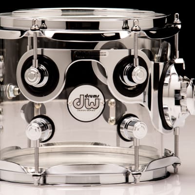 DW Acrylic Design Series Drum 7" x 8" Tom - Clear DDAC0708STCL image 1