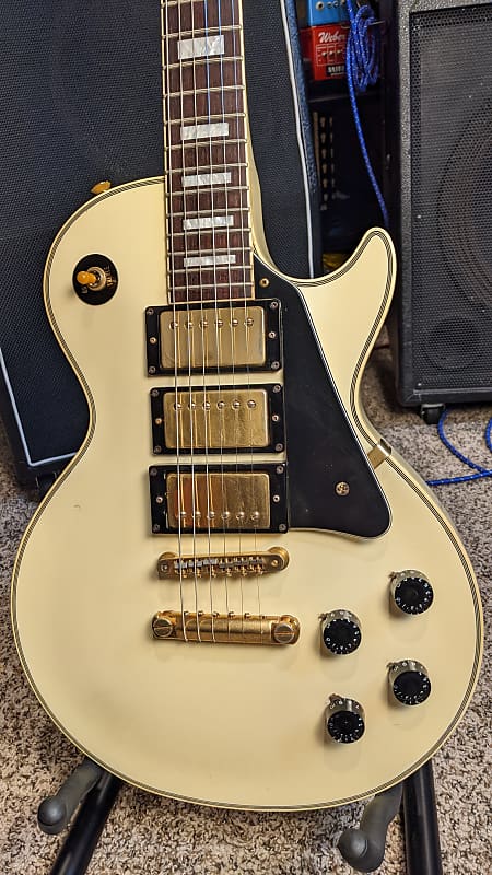 1987 Greco EGC-700 Japan, White 3-Pickup Les Paul Custom, All Original,  Mint Series, Top-of-the-Line