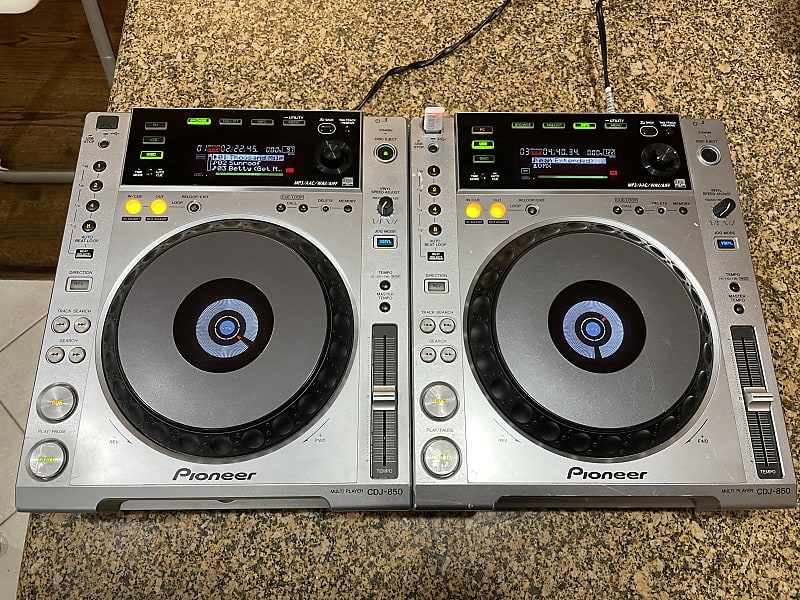 PAIR Pioneer DJ CDJ-850 Silver CDJ850 Digital CD USB Midi