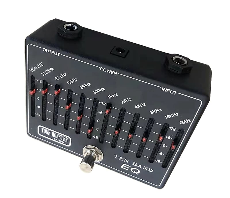 Leqtique”10 Band EQ ly rock Ten Band EQ Equalizer Pedal True Bypass,price include the