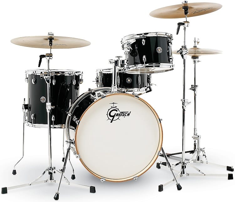 Gretsch Drums Catalina Club CT1-J404 4-piece Shell Pack with Snare Drum - Piano Black image 1