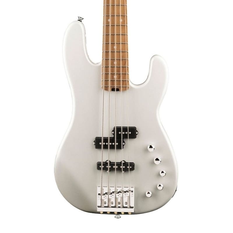 Charvel Pro Mod San Dimas PJ V 5 String Bass Guitar Platinum Pearl image 1