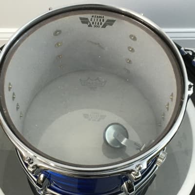 Vintage Apollo 3 Piece Drum Set 1970s Blue Oyster Pearl Completely Restored in USA Jazz Bop Kit 12/16/22 image 10