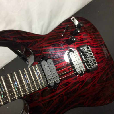 Schecter C-1 Silver Mountain Electric Guitar, Blood Moon image 3