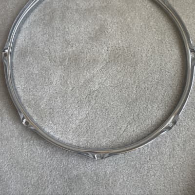 Ludwig 16” 8 hole tom drum hoop steel 70s 80s - Chrome image 10