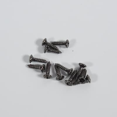 12 Pcs Phillips-Head #4 Guitar Pickguard /Plate Mounting Screws, Grey for sale