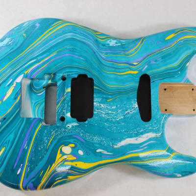 Multi color Player grade Alder HxS guitar body - fits Fender Strat Stratocaster neck Floyd Rose J1570 image 1