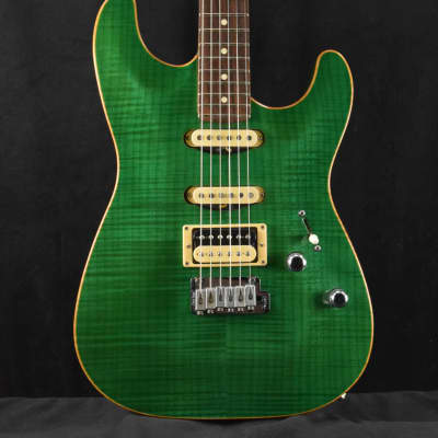 Fender Custom Shop Carved Top Stratocaster - Trans Green Flame Top SN# 0031 for sale