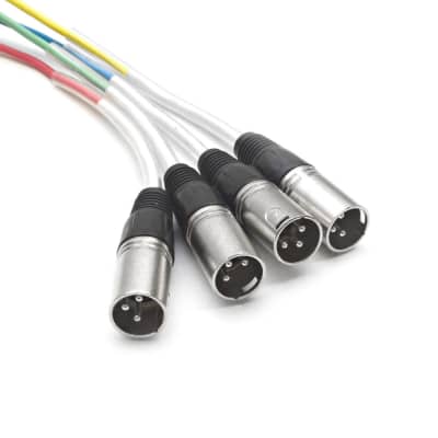 4 CHANNEL XLR SNAKE CABLE -15 Feet -Pro Audio Patch image 3