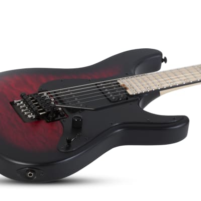 Schecter Miles Dimitri Baker SVSS Crimson Red Burst Satin Electric Guitar + Free Gig Bag image 2