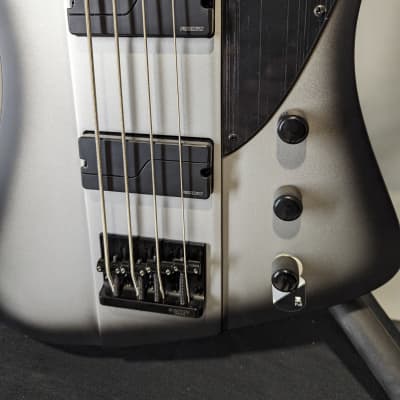 ESP LTD Phoenix-1004 Silver Sunburst Satin 4-String Bass Guitar image 2