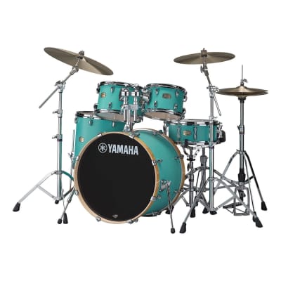 Yamaha Stage Custom Birch 5pc Drum Set w/22BD Matte Surf Green