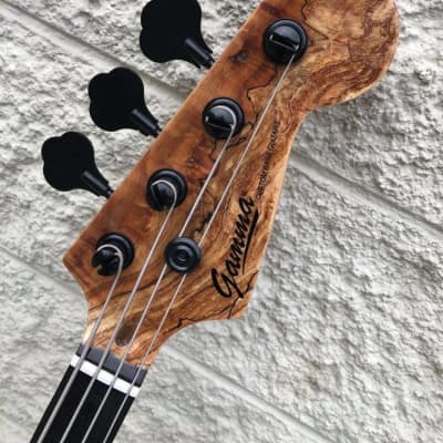 GAMMA Custom Bass Guitar PF21-03, Fretless Alpha Model, Spalted Maple image 12