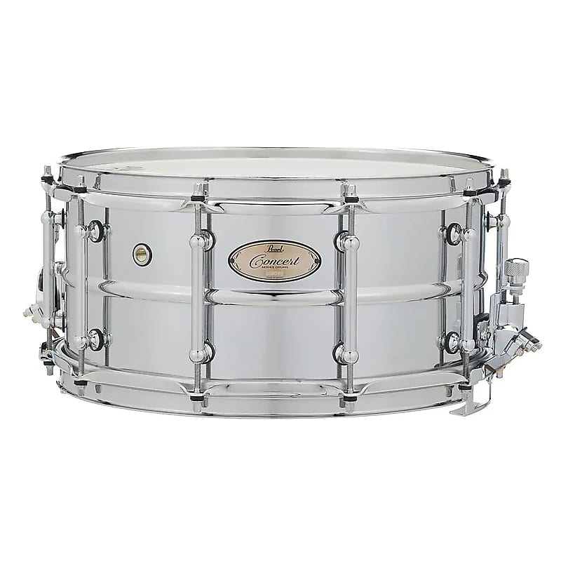 Pearl CRS1465 Concert 14x6.5" Beaded Steel Snare Drum with SR400 Strainer image 1