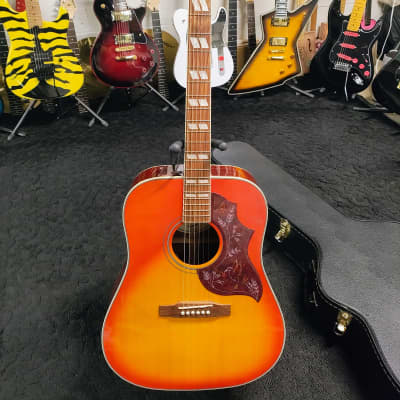 Kiso Suzuki Hummingbird style 1970s - Red sunburst | Reverb