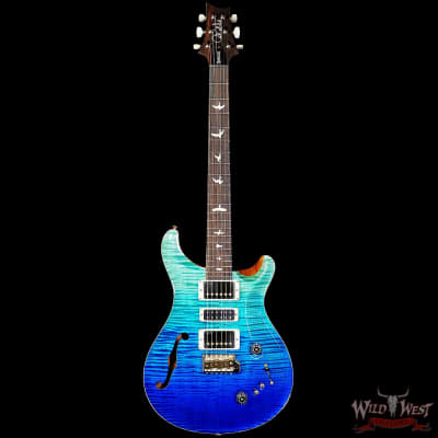 Paul Reed Smith PRS Wood Library 10 Top Special 22 Semi-Hollow Flame Maple Neck Brazilian Rosewood Fingerboard Blue Fade 6.95 LBS (US Only / No International Shipping) image 3