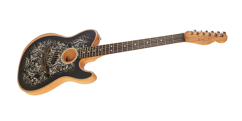 Fender Limited Edition Acoustasonic Telecaster Black Paisley