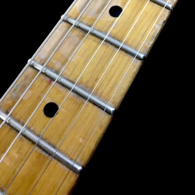 LEFTY! Vintage Fender MIJ ST67 Custom Contour Body Relic Strat Body Hendrix Blonde Guitar CBS Reverse HSC image 6