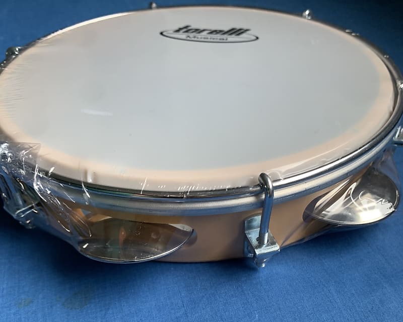 8" Brazilian Handmade Tambourine Pandeiro Milk Nylon Head Reverb