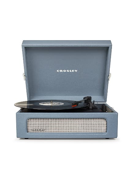 Crosley #CR8017A-WB - Voyager Portable Turntable/Record Player - Washed Blue