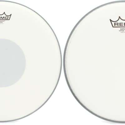 Remo Emperor X Coated Drumhead - 14 inch - with Black Dot  Bundle with Remo Emperor Vintage Coated Drumhead - 10 inch image 1