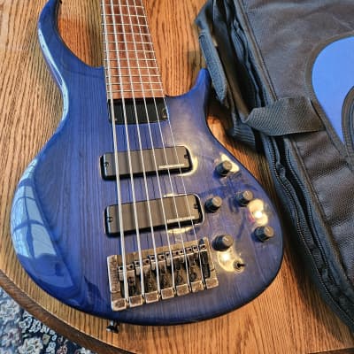 Tobias Killer-B Bass 6 string 1990's - Translucent Blue image 1