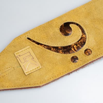 LK Straps Limited Edition Yellow Suede F Clef Strap【横浜店】 | Reverb