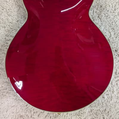 D'Angelico Excel SS Semi-Hollow Body Electric Guitar with Hard Case Trans Cherry image 4