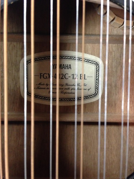 Yamaha 12-String FGX-412C-12 BL Acoustic Electric Guitar