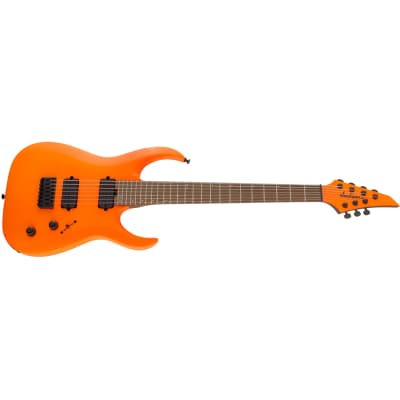 Jackson Pro Series Misha Mansoor Juggernaut HT7 7-String Guitar, Neon Orange image 3