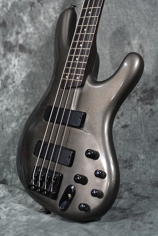 Ibanez EDB600 Ergodyne 4 string Bass 90s Pewter w Deluxe Factory Hardshell  Case & FAST Shipping