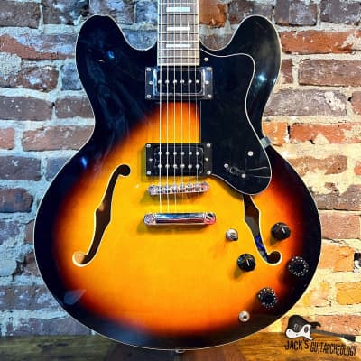 Q-Caster: Best Choice Products Semi-Hollow Body Electric Guitar w/ Mods & Upgraded Pickups (2020s - Sunburst) image 1