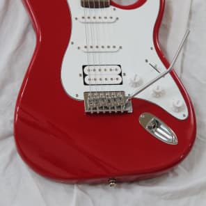 Crate Electra Electric Guitar Double Cut HSS Stratocaster Fat Strat Style - Red Finish image 1