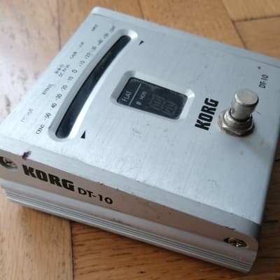 Korg DT-10 Chromatic Pedal Tuner 2000s - Silver for sale
