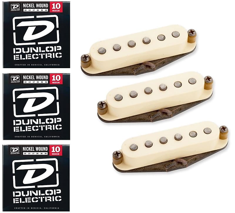 Seymour Duncan Antiquity Texas Hot Vintage Strat Set Aged White Single Coil  Pickups (3 STRING SETS)