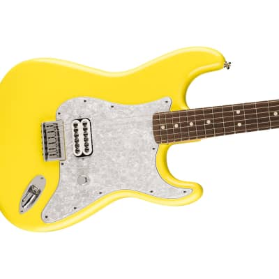 Used Fender Ltd. Ed. Tom Delonge Stratocaster - Graffiti Yellow w/ Rosewood FB image 5