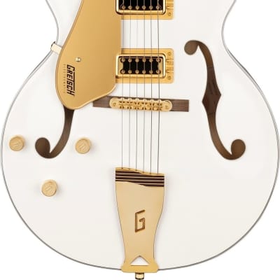 Gretsch G5422GLH Hollowbody Electric Guitar, Left-Handed, Snow Crest White image 1