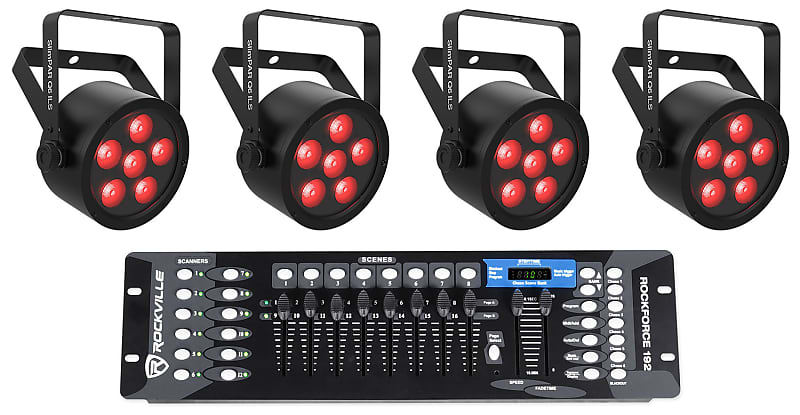 (4) Chauvet DJ SlimPAR Q12 ILS RGBA D-Fi USB Par Can Wash | Reverb