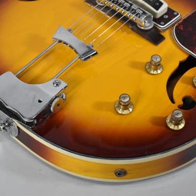 1960s Lyle Matsumoko 5102-T Sunburst Finish Hollowbody Electric Guitar image 6