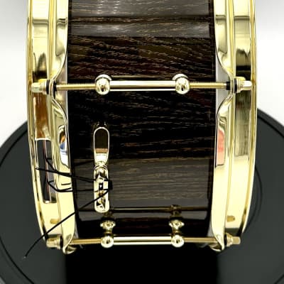 Kings Custom Drums Black & Gold Oak Stave Snare (5.75" x 14") 2024 - High Gloss Lacquer image 17