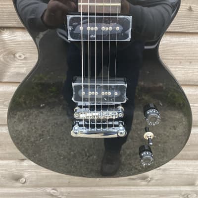 SX LPJ style electric guitar black image 4