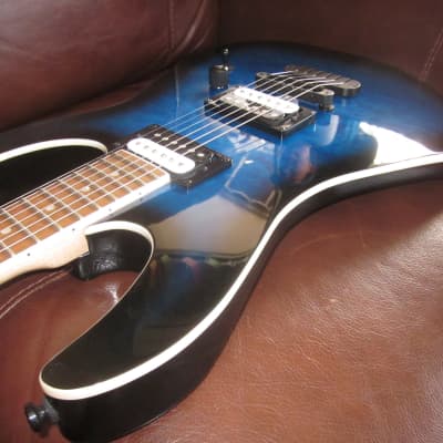 Dean MDX Quilt Maple Electric Guitar  MDX QM TBB  - Trans Blue Burst for sale