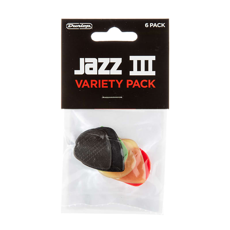 Dunlop PVP103 Jazz III Pick Variety Pack (6-Pack)