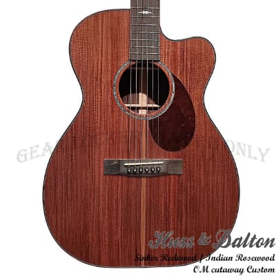 Huss & Dalton OM-C Custom Sinker Redwood & East Indian Rosewood handcrafted cutaway acoustic guitar image 1