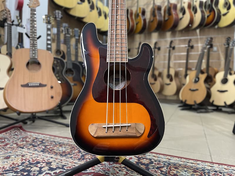 Fender Fullerton Precision Bass Uke, Walnut Fingerboard, Tortoiseshell Pickguard, 3-Color Sunburst image 1