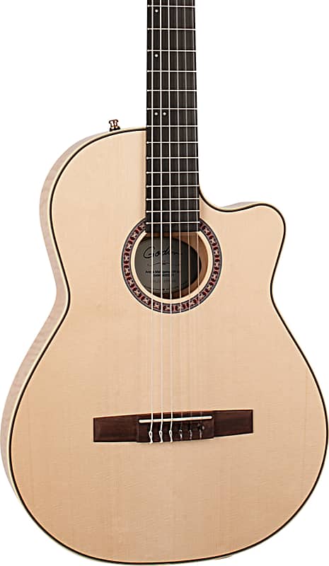 Godin Arena Flame Maple CW Acoustic-Electric Nylon-String Guitar, Natural w/ EQ image 1