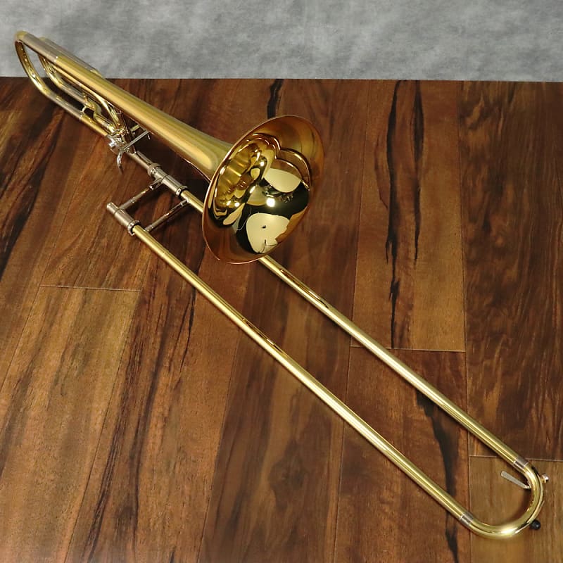 管楽器・吹奏楽器 YAMAHA tenor bass trombone YSL620 Yamaha YSL-620 Tenor Bass Trombone Bb/F Gold lacquer Checked