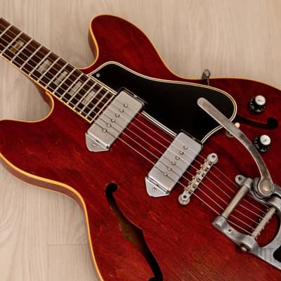 1966 Gibson ES-330 TDC Vintage Hollowbody Guitar Cherry w/ Lollar P-90s, Bigsby & Case image 8